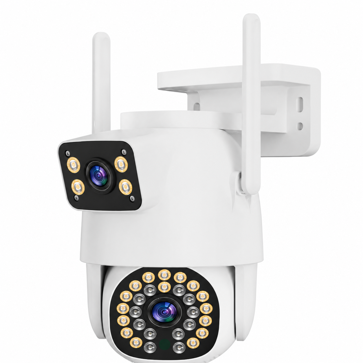 Câmera Segurança Externa Jortan Wi-Fi Lente Dupla Auto Tracking