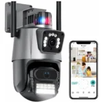 Câmera Segurança Externa Wi-Fi Lente Dupla 4K 6MP Sirene Policial