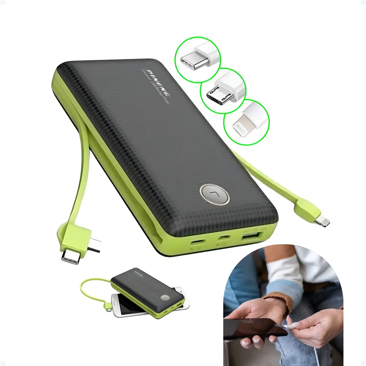 Carregador Portátil Power Bank Universal iOS Android 20000mAh - Imagem 5