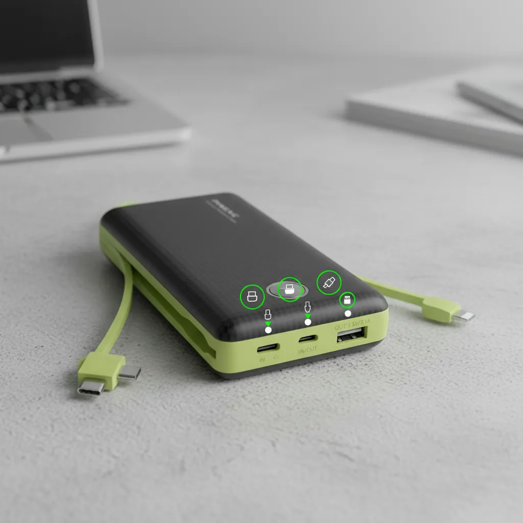 Carregador Portátil Power Bank Universal iOS Android 20000mAh - Imagem 4