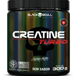 Creatina em Pó Black Skull Turbo Sem Sabor 300g