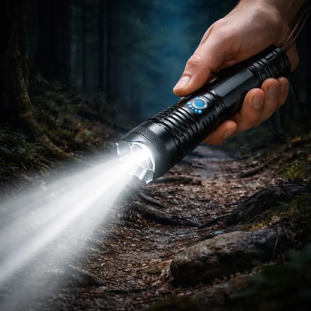 Lanterna Tática Militar LED Recarregável USB Alta Potência - Imagem 7