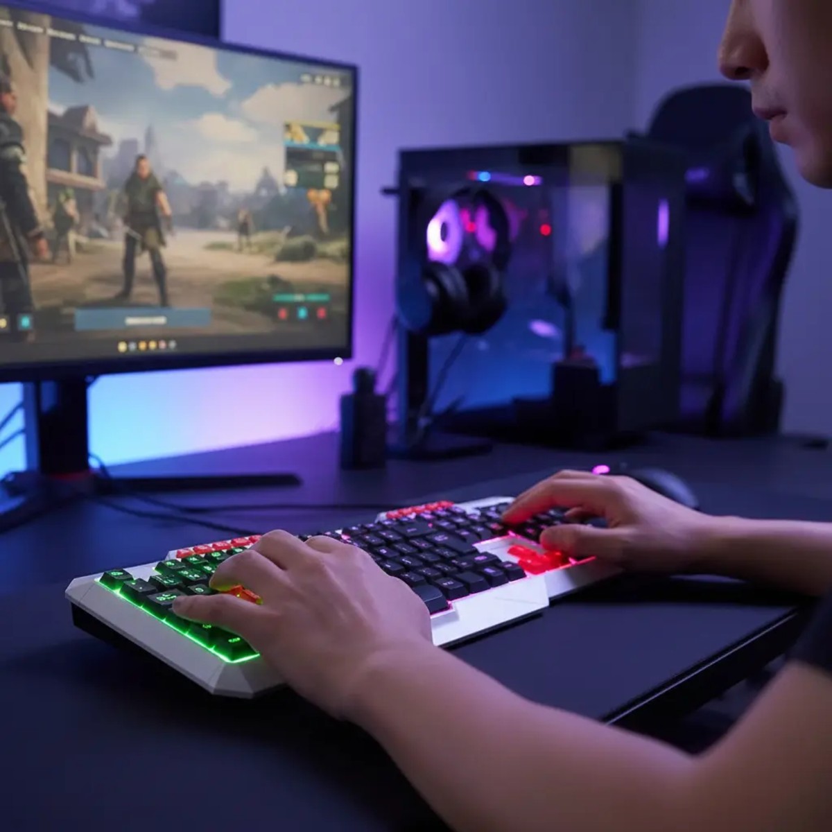 Teclado Gamer Knup TE120 USB RGB ABNT2 - Imagem 2