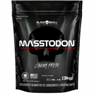 MassTodon 3kg Black Skull  Hardcore Weight Gainer Hipercalórico - ganho de massa